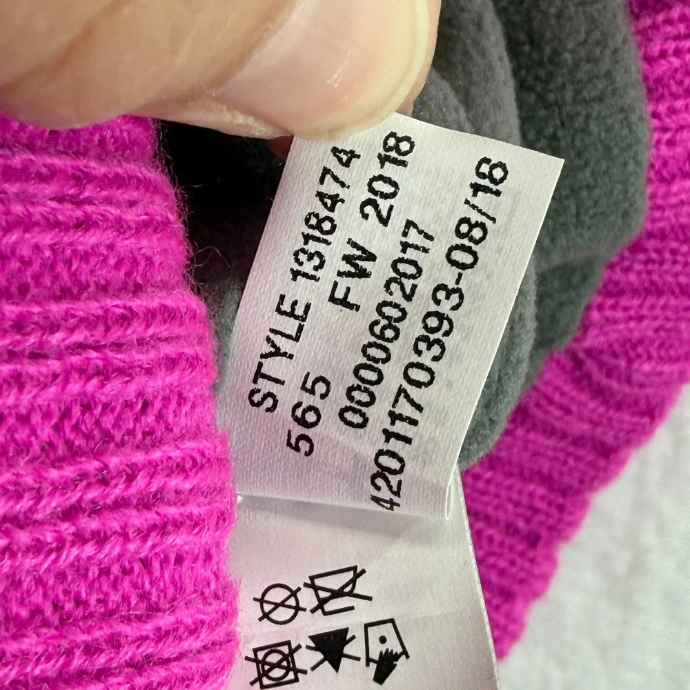 Under Armour ColdGear Girls Youth Fleece Lined Beanie‎ Hat Pink Gray